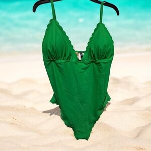J. Crew Vibrant Green One Piece size 2X